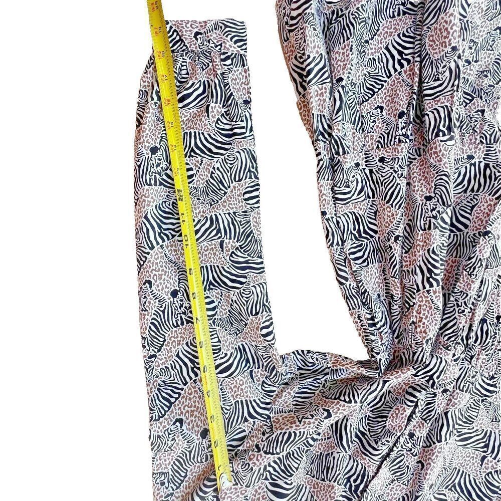 J.Crew Tiered Popover boho chic Black Camel Zebra Animal safari women Dress XS - Picture 7 of 15